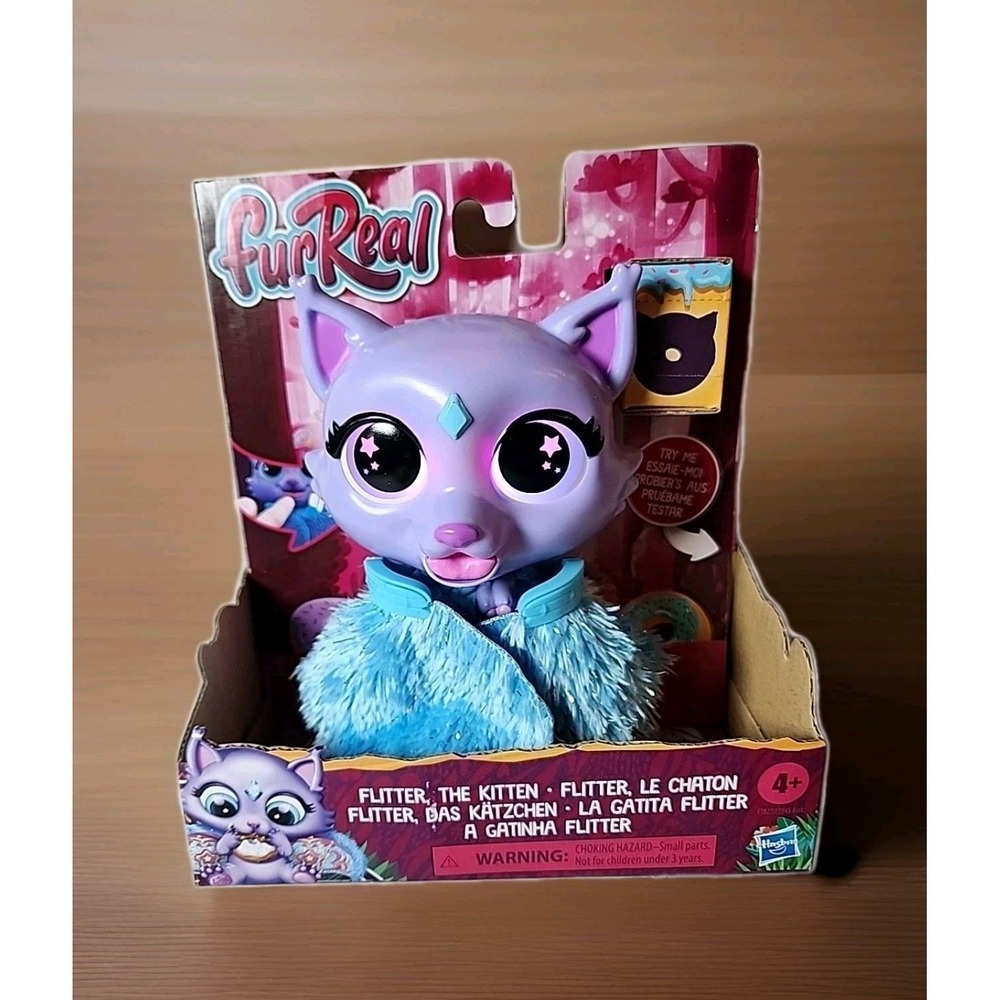 New FurReal FLITTER the KITTEN  Interactive Toy Flap Her Wings Lights/Sounds NIB